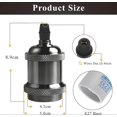 thumbnail image 2 of Vintage E27 lamp socket, Edison retro pendant lamp, Solid ceramic adapter, 4 Pieces black pearl socket, 2 of 4