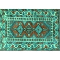 thumbnail image 1 of Ahgly Company Indoor Rectangle Persian Turquoise Blue Traditional Area Rugs, 8' x 10', 1 of 4