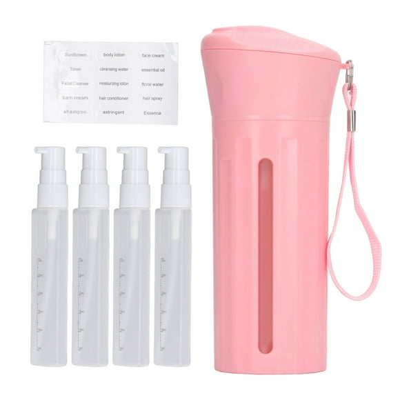 Botellas de champú y acondicionador, juego de contenedores de viaje 4 en 1, botellas de viaje portátiles, diseño de próxima generación