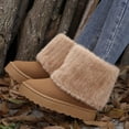 thumbnail image 5 of Women's Snow Boots, Warm Fuzzy Lined Short Booties with Platform Sole, 5 of 7