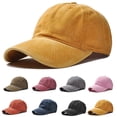 thumbnail image 2 of Trayknick Fashion Solid Color Hip Hop Hat Unisex Adjustable Baseball Cap Sports Snapback, 2 of 13