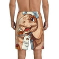 thumbnail image 5 of Salouo Dinosaur Baking Delight Pattern Men's Sleep Pajama Shorts,Pajama Bottoms Elastic Waistband Sleep Pajama Short PJ Shorts for Men -4X-Large, 5 of 6