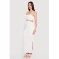 thumbnail image 2 of Women's O Ring Cutout Bustier Maxi Dress with Side Slit, 2 of 3