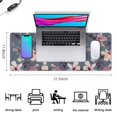 thumbnail image 5 of Long Mouse Pads for Desk,Pioneer Flower Floral Print Pattern Desk Mats on Top Of Desks, Desk Mouse Pad Extra Large with 3mm Non-Slip Base and Stitched Edge for Gaming,Office,Work,Home 31.5"x11.8", 5 of 6