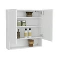 thumbnail image 5 of Medicine Cabinet Double-Door Mirrored Doors and Interior Shelves, 5 of 7