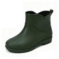 thumbnail image 6 of Puntoco Women's Waterproof Rain Boots, Thick Non-Slip Sole Mid Heel Comfort Ankle Rubber Short Boots for Wading Gardening Outdoor Army Green 5.5, 6 of 8