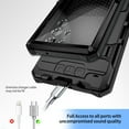 thumbnail image 7 of Metal Rugged Case for Samsung Galaxy S25 Ultra, Armor Case with Hidden Kickstand & Tempered Glass Screen Protector Shockproof Dustproof Full Body Protection Heavy Duty Phone Cover Case - Black, 7 of 7