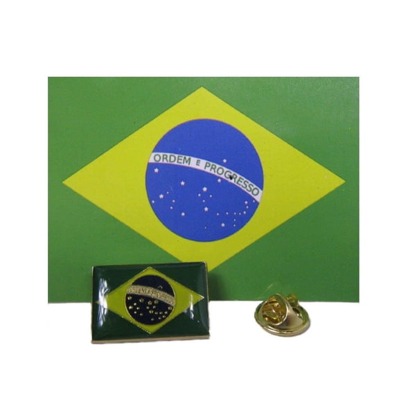 Brazil Brazilian Country Ordem E Progresso Bike Motorcycle Hat Cap lapel Pin