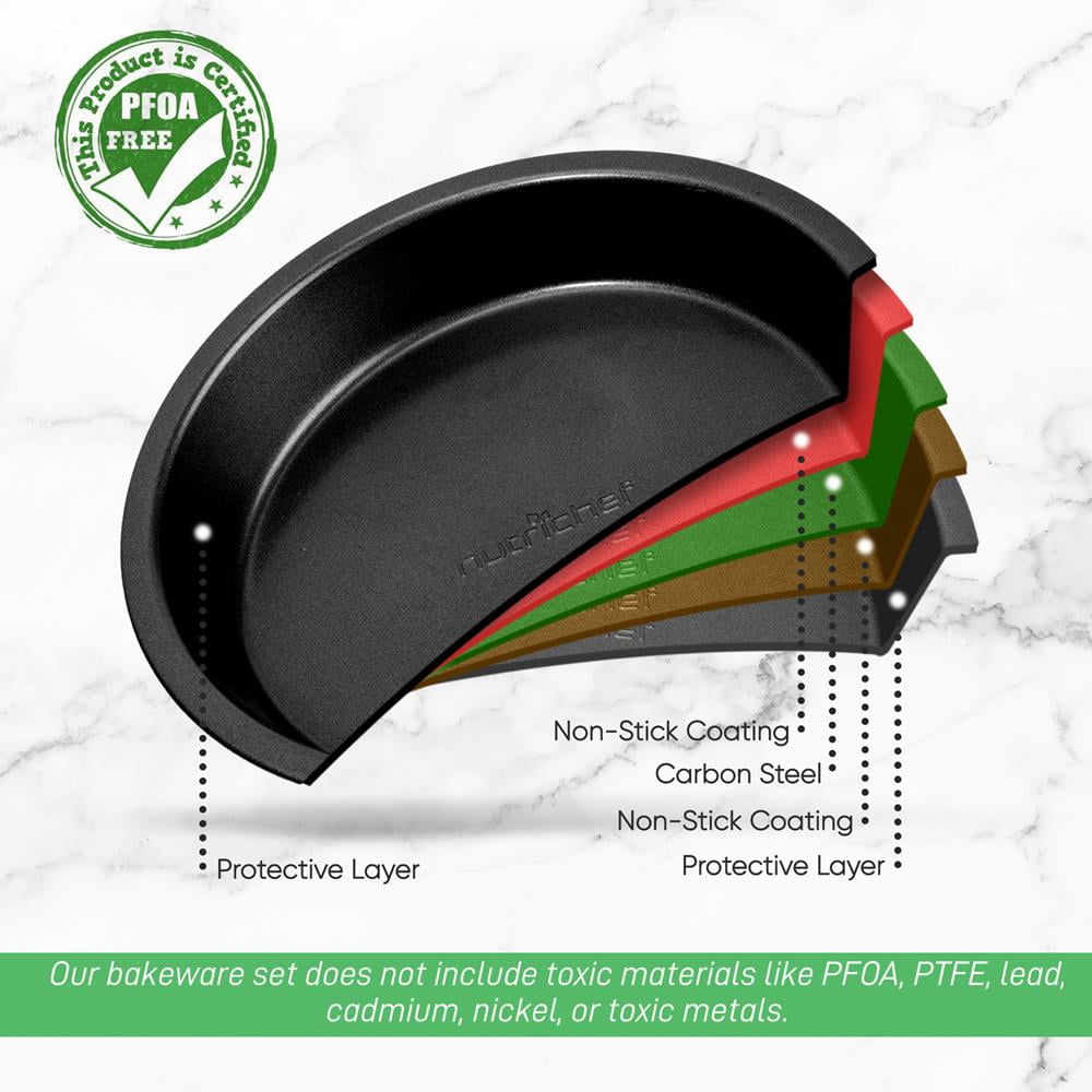 NutriChef Non-Stick Cake Round Pan,