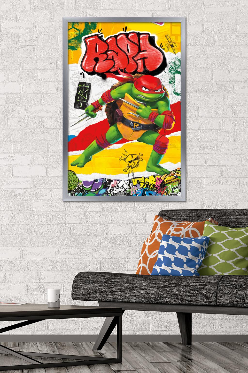 Teenage Mutant Ninja Turtles: Mutant Mayhem - Raphael Wall Poster, 22.375" x 34" Framed