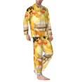 thumbnail image 2 of Balery Honey Bee Pijama para Hombre de Dos Piezas con Manga Larga, Conjunto de Dormir y Descanso Suave con Bolsillos-Large, 2 of 7