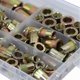 thumbnail image 4 of 145 unids de acero al carbono galvanizado RIVNUT Funda plana roscada de rosca de tuerca de remache de nuezst kit de surtido de remaches, 4 of 6