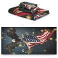 thumbnail image 2 of North American 4th July Vulture with Flag Soft Luxury Decorative Set of 3 Towels, 1 Bath Towel+1 Hand Towel+1 Washcloth, Multipurpose for Bathroom, Hotel, Gym, Spa and Kitchen, 2 of 5