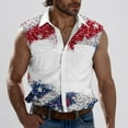 thumbnail image 2 of GERsome 4th of July Tank Tops Men's Sleeveless Patriotic T Shirts Summer Button Up Shirts American Flag Stars Stripes Graphic Tees S-3XL, 2 of 5