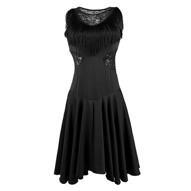 Vestido de baile latino Baoblaze con flecos Disfraz de escenario para tango rumba cha cha