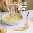 thumbnail image 1 of Machacador de Papas, Construcción Robusta Acero Inoxidable, Multitasos Triturar Verduras, Frutas y Carnes Molidas, Ideal para Tazones o Ollas, Tamaño Compacto, Fácil de Usar, 1 Paquete, 1 of 7
