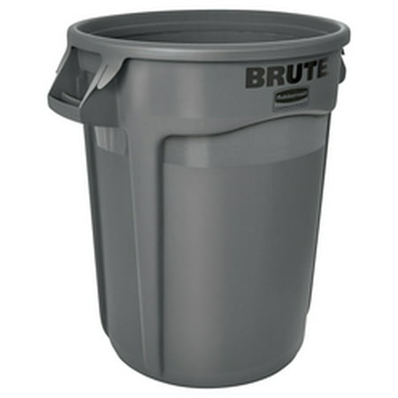 

Rubbermaid Commercial FG263200GRAY Brute 32 Gallon Plastic Round Container - Gray