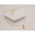 thumbnail image 7 of Pearl cherry Choker Necklace - Trendy Pearl necklace Gold tone, 7 of 7