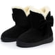 thumbnail image 3 of Bonitos botines de nieve planos con lazo para mujer, botas cortas de invierno antideslizantes con punta redonda y piel cálida Adepaton WMZL-67-10, 3 of 5
