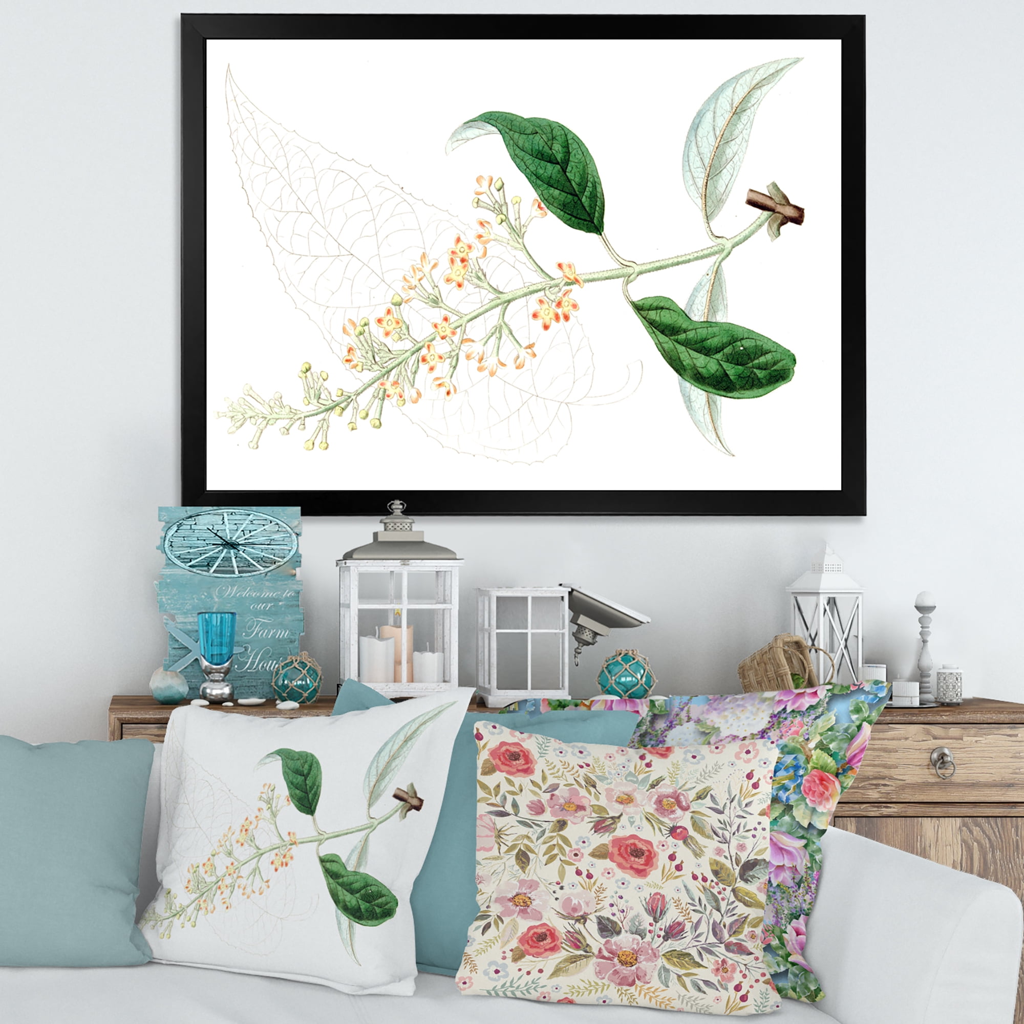 Designart 'Ancient Plant Life XXVII' Traditional Framed Art Print