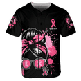 thumbnail image 2 of Lotusprinthandmade Personalized Breast Cancer Awareness Baseball Jersey XS-5XL Multicolor, breast cancer baseball jersey, baseball jersey customize women breast cancer awareness, 2 of 5