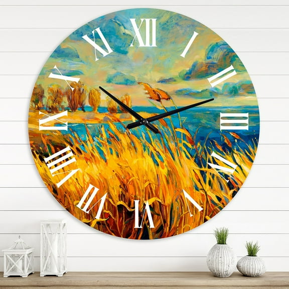 Designart 1 in Quartz Coastal Wall Clock