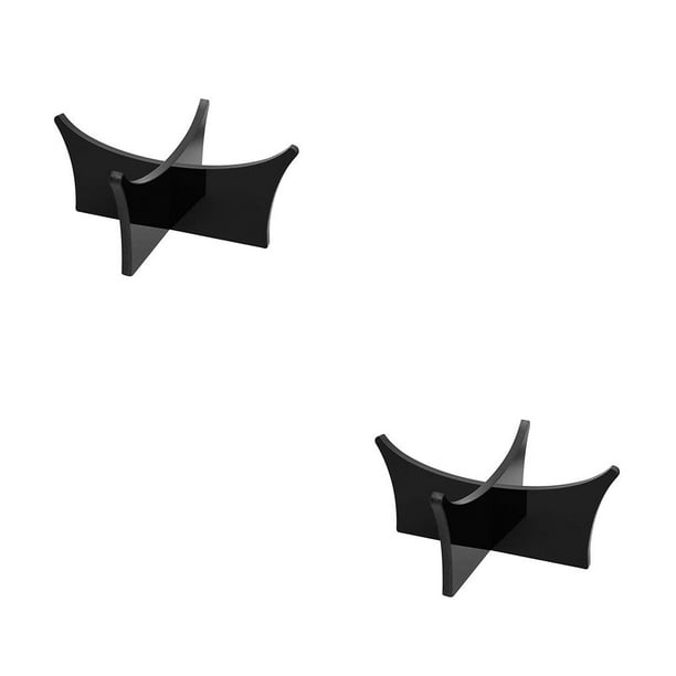 Greeniant Soporte para bolas Material de primera Superficie lisa Acrílico Bolas Bastidores Práctico Ahorro de espacio Esferas Forma Durabilidad Negro 2piezas Greeniant CBP213976