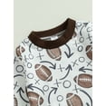 thumbnail image 6 of Newborn Baby Girl Boy Clothes 6M 12M 18M 24M 3Y Football Long Sleeve Crewneck Pullover Sweatshirt Long Pants Fall Winter Outfit, 6 of 10