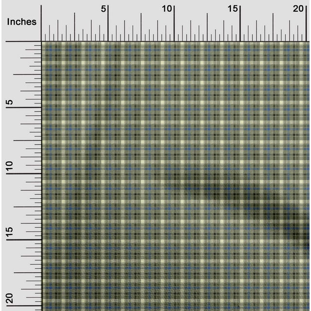 oneOone Cotton Flex Fabric Tartan Check Printed Craft Fabric BTY 40 Inch Wide