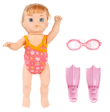 Children Bathing Clothes Simulation Smart Baby Doll Soft Plastic Silicone Eye Doll Safflower