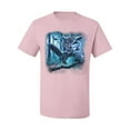 thumbnail image 2 of Wild Bobby, Owl Flying at Nihght In Front of the Moon Animal Lover Men's Graphic T-Shirt, Light Pink, 5XL, 2 of 3