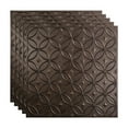 thumbnail image 1 of FASÄDE Rings Decorative Vinyl 2ft x 2ft Lay in Ceiling Panel in Smoked Pewter (5 Pack), 1 of 5