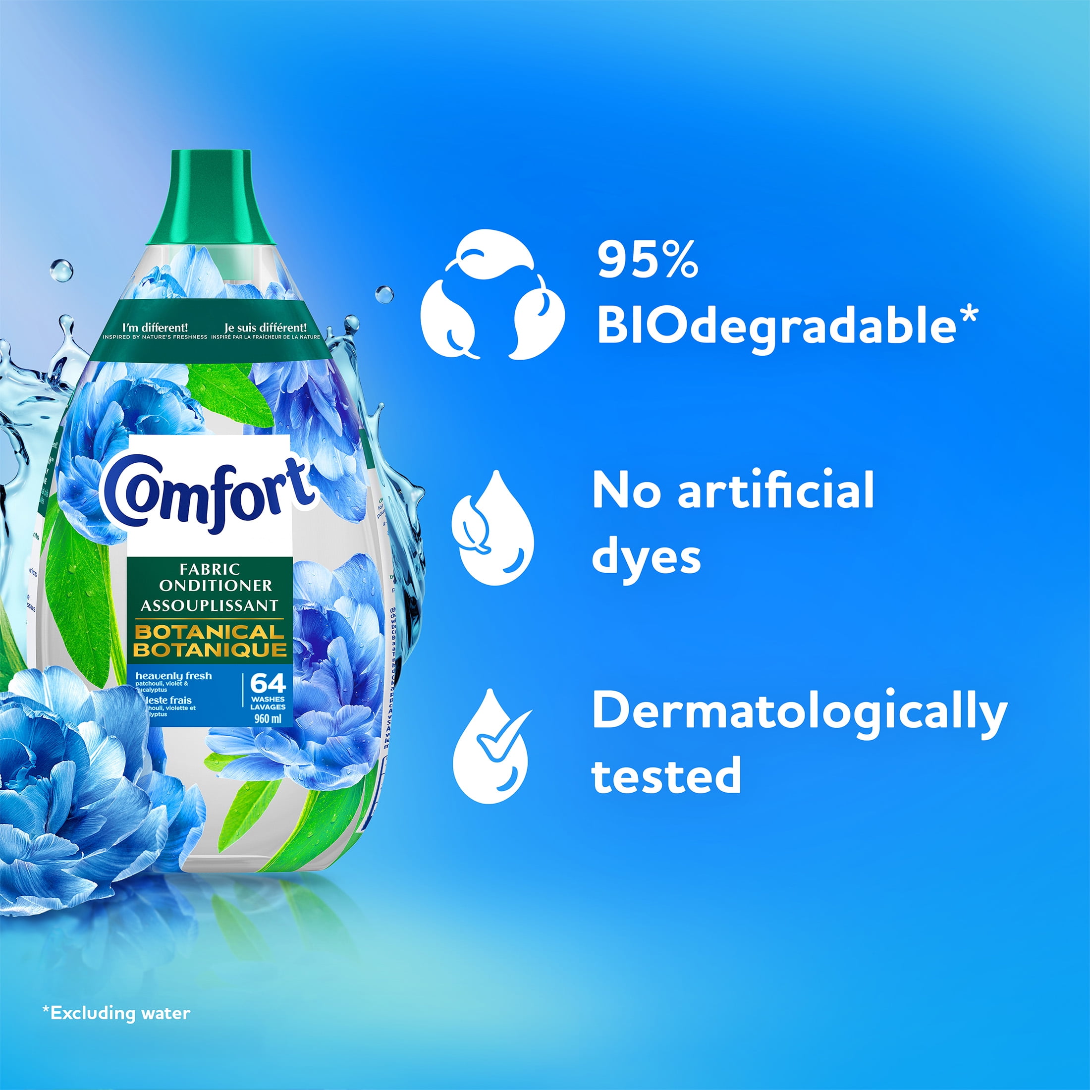 Comfort Fabric Conditioner Heavenly Fresh 64W 960ml