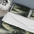 thumbnail image 4 of Designart "Moody Misty Forest II" Green Abstract Bedding Covert Set - Modern & Contemporary Bed Set With 2 Shams, 4 of 5