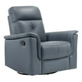 thumbnail image 1 of Lexicon Fauteuil Inclinable Pivotant à Bascule en Cuir Assorti Bristow, Bleu Gris, 1 of 8