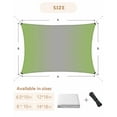 thumbnail image 6 of Sun Shade Sail 8x10Ft Abstract Ombre Emerald Green and Grey Gradient Uv Block Sunshade Canopy Outdoor Shade Cover Rectangle Shade Cloth For Patio Garden Yard Deck Pergola, 6 of 6