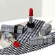 thumbnail image 5 of Houndstooth Pattern Matte Lipstick Set Waterproof Lip Stick Luxury Texture Lip Tint Lip Stain 5 Sticks Chapstick Makeup Gift, 5 of 5