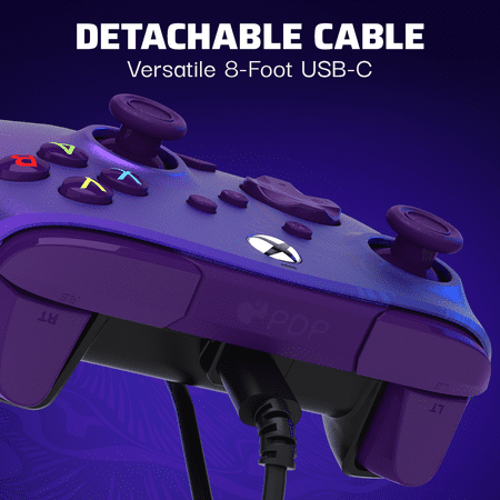 PDP - REMATCH Advanced Wired Controller For Xbox Series X|S, Xbox One, & Windows 10/11 PC - Purple Fade