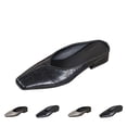 thumbnail image 5 of Women's Square Toe Mules, Trendy Leather Low Block Heel Slip On Shoes, Comfortable Casual Loafers for Spring Summer, Plus Size Available for Wide Feet, Fashionable Outdoor Slides, 5 of 10