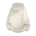 thumbnail image 3 of Men's Lightweight Breathable Vented Back Sun Protection Shirts Hooded Windbreaker Shell Jacket Zip Pockets for Hiking Running Training Outdoor Travel, Beige, S, 3 of 8