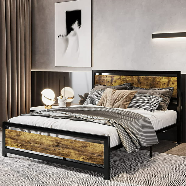 Adorneve Queen Bed Frame With Headboard, Queen Bed Frame Under $50