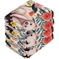 thumbnail image 4 of GZHJMY Koalas Flowers Cotton Washcloths Set of 4, 12"x12" Super Soft Absorbent Wash Cloths Bathroom Face Cloths Fingertip Towels for Gym Hotel and Spa, 4 of 7