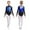 Blue, variant on iiniim Girls Leotard Shiny Color Block Long Sleeve Gymnastic Athletic Bodysuit for Yoga Sports Dancewear Light Blue 8