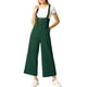 thumbnail image 5 of INSPIRAR CHIC Mono de tirantes con botones para mujer, de cintura alta, con cinturón y corte recto, 2XL, verde oscuro, 5 of 7