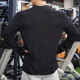 thumbnail image 4 of Men's Basketball Solid - Stripe Stretch Sports T - Shirt for Autumn Running and Training, 4 of 4