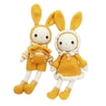 thumbnail image 3 of veasfak Complete Crochet Kit A Pair of Rabbit Stuffed Animal Crochet Craft Set Hand Made Yellow, 3 of 9
