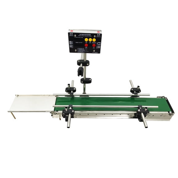 DC 12-15V Optical Fiber Intelligent Induction Control Small Belt Conveyor with Double Guardrail