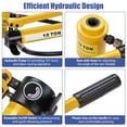 thumbnail image 3 of Yescom Ensemble de Perforatrice Hydraulique 10 Tonnes 1/2 Pouces à 2 Pouces Kit d'Outils de Perforation - Jaune, 3 of 11