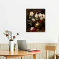 thumbnail image 3 of Nawypu  Dark Botanical Gallery Wall Art Prints Dark Academia Wall Decor Peony Vintage Oil Painting Floral Wall Art Poster for Gallery Bedroom Living Room, 3 of 5
