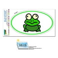 thumbnail image 1 of Frog Toad Green - Euro Oval SLAP-STICKZ(TM) Premium Sticker, 1 of 1